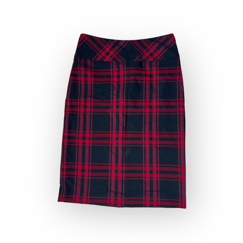 Stitch Fix Margaret M Red And Black Pencil Skirt